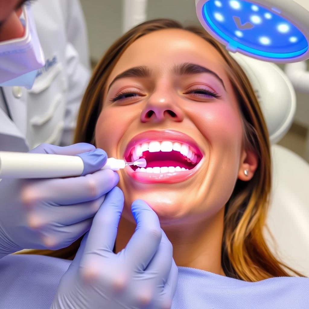 Professional teeth whitening procedure