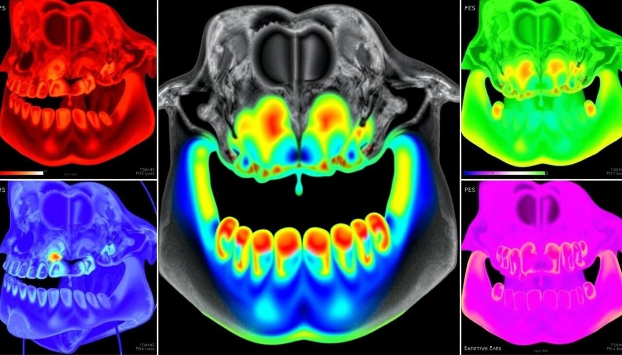 3D dental scan showing bone density evaluation for All on 6 implants