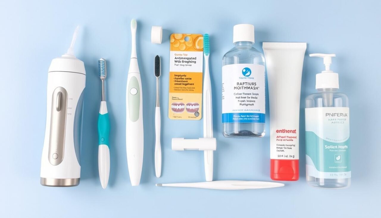 Specialized cleaning tools for All on 6 dental implant maintenance